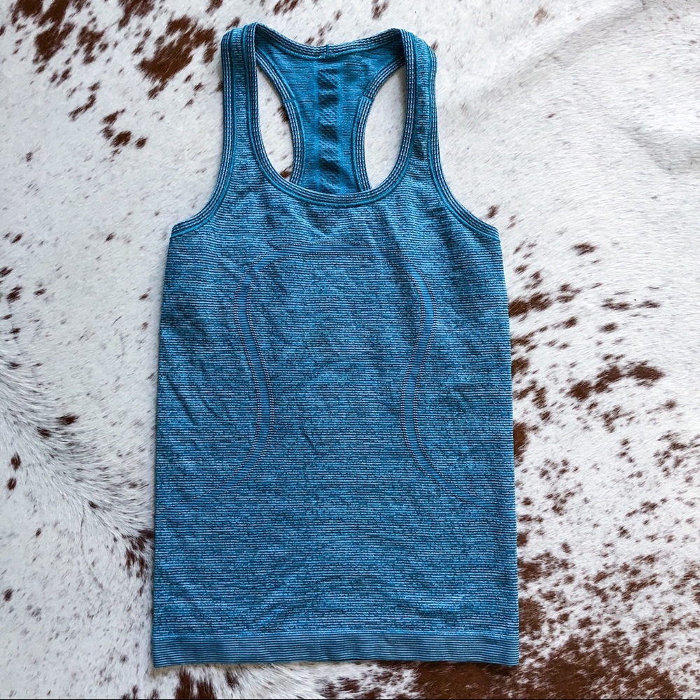 Lululemon run swiftly tank top blue 4
